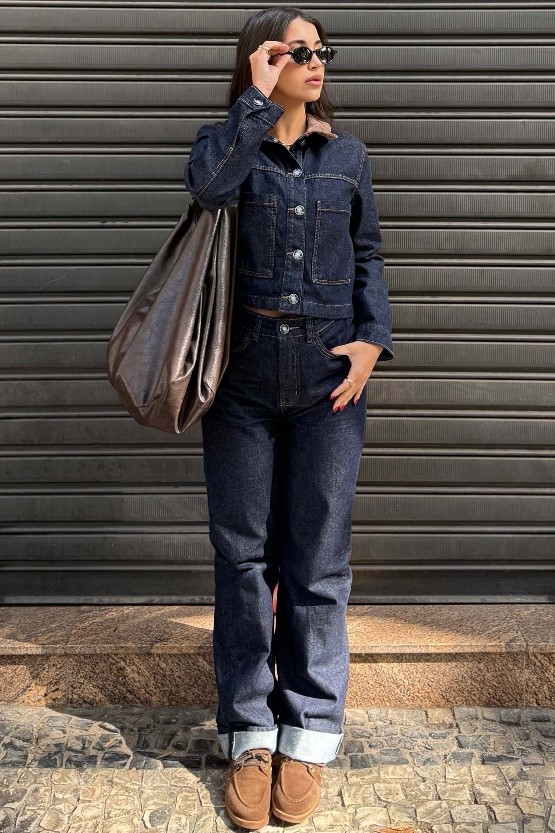 Calça Reta Allure em Denim