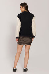 Jaqueta Bomber Oversized em Moletom