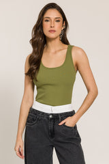 Regata em Ribana com Decote Redondo