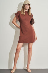 Vestido Curto com Manga Curta