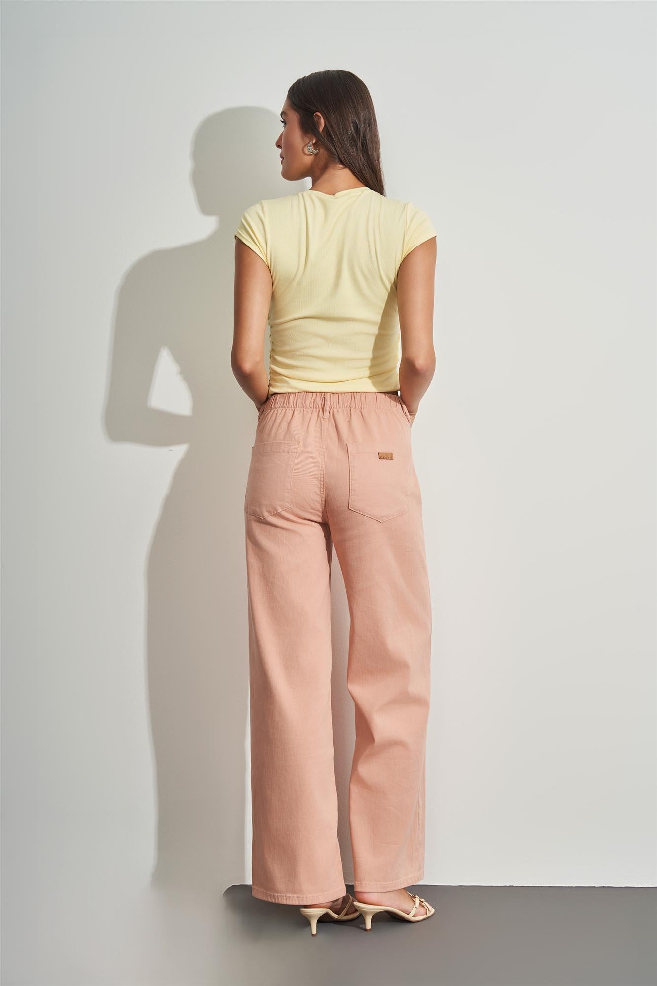 Blusa de Manga Curta em Ribana com Gola Redonda