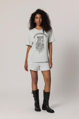 T-shirt em Meia Malha Estonada com Estilo Casual