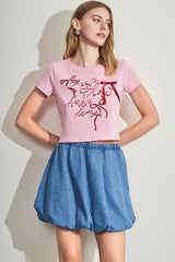 Baby Tee em Meia Malha