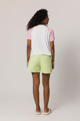 T-shirt Bicolor em Meia Malha com Caimento Slim