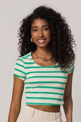 Blusa Cropped Listrada
