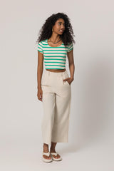 Blusa Cropped Listrada