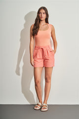 Blusa sem manga em ribana