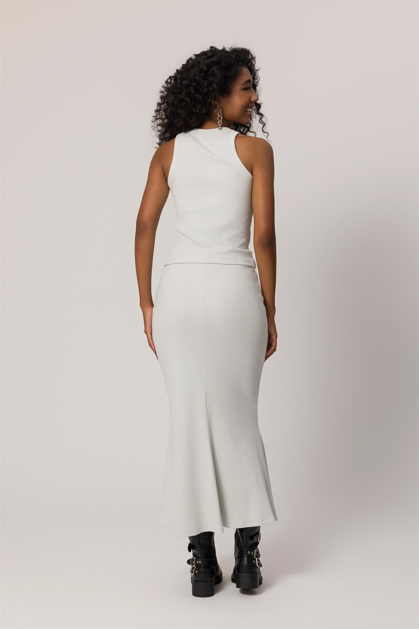 Blusa em Ribana com Caimento Slim