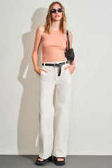 Blusa Sem Manga em Ribana com Caimento Slim