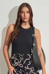 Blusa Sem Manga em Ribana com Caimento Slim