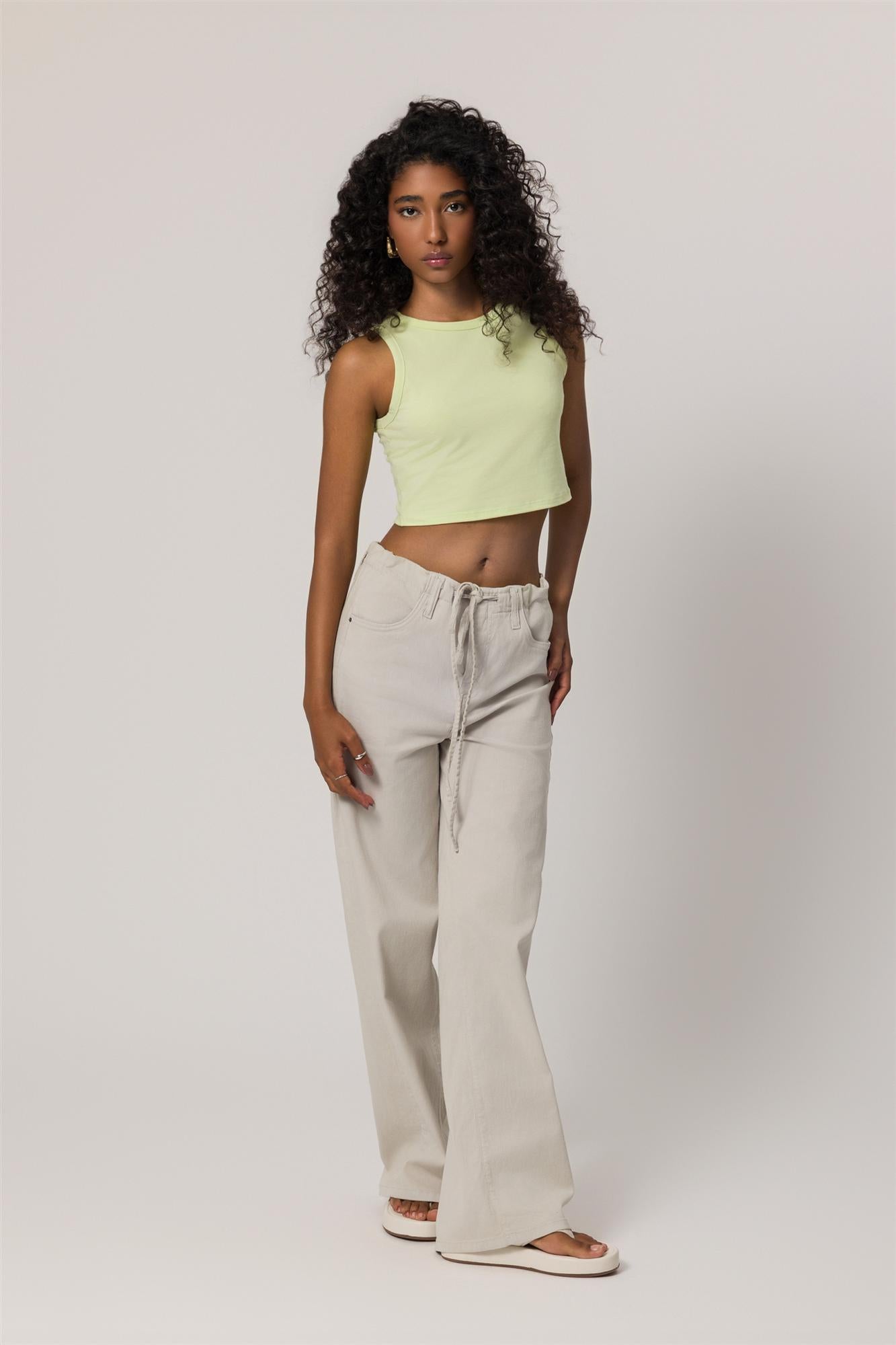 Blusa Cropped em Malha de Algodão com Elastano