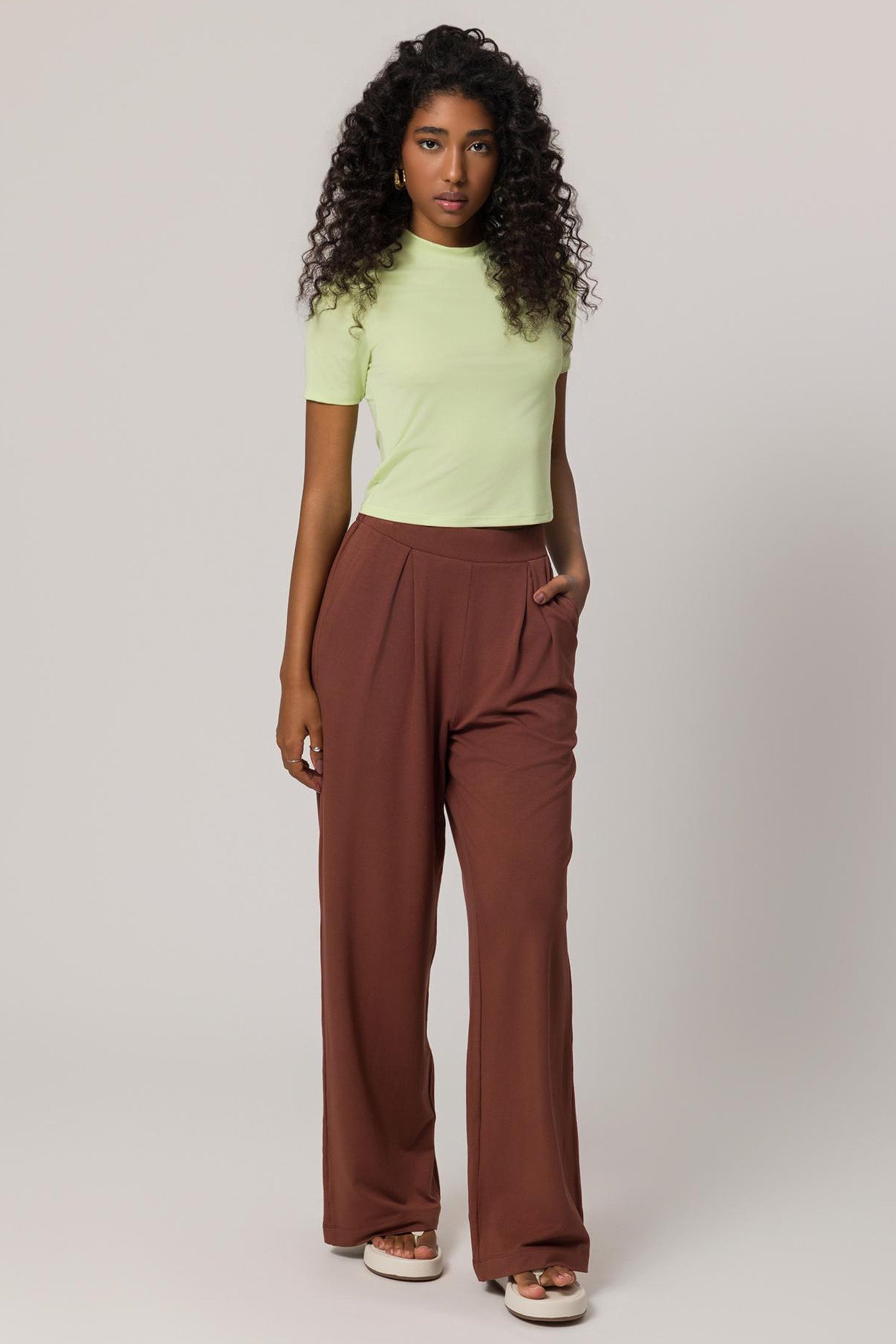 Blusa de Manga Curta em Malha Microfibra