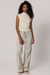 Blusa de Manga Curta em Ribana