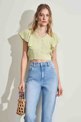 Calça Mom em jeans com elastano