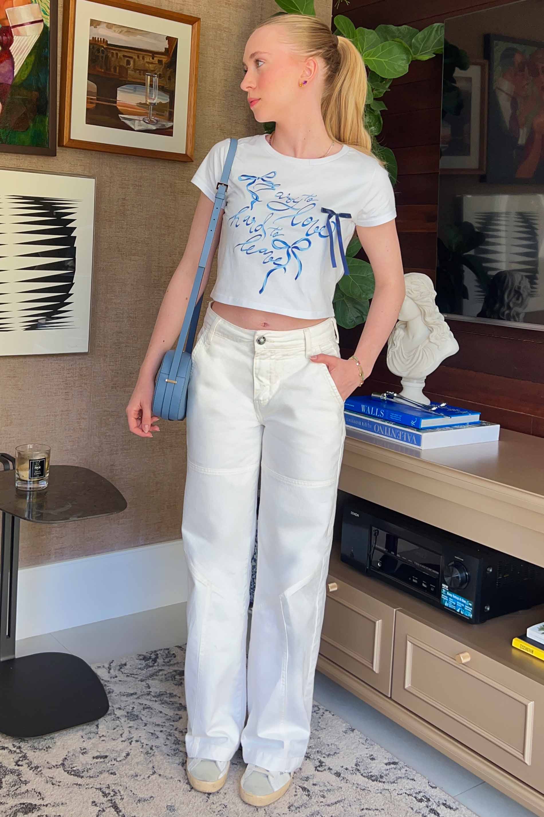 Calça skater em sarja com bolso frontal