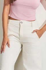 Calça skater em sarja com bolso frontal