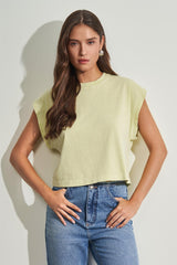 T-Shirt em Meia Malha Estonada