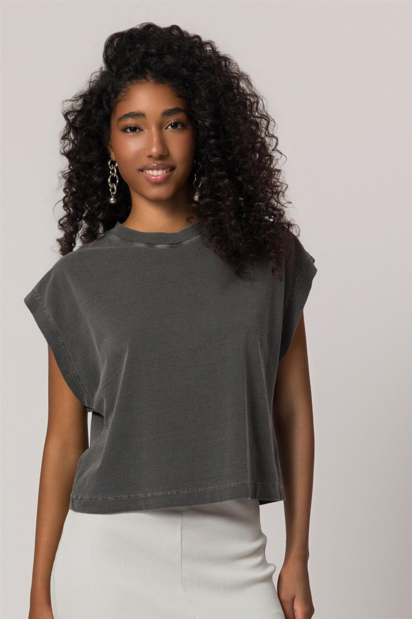 T-Shirt em Meia Malha Estonada