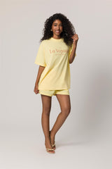 T-Shirt Oversized em Meia Malha