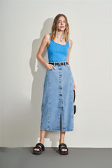 Blusa Sem Manga em Malha Bodycon