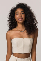 Top Sem Alças em Alfaiataria Comfy