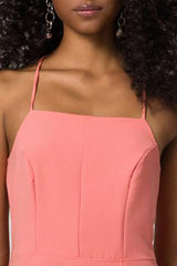 Vestido Maxi Midi de Alça em Alfaiataria Comfy