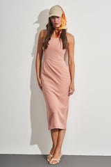 Vestido Maxi Midi de Alça em Alfaiataria Comfy