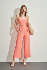 Calça Reta Cropped em Alfaiataria Comfy