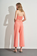 Calça Reta Cropped em Alfaiataria Comfy