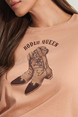 T-shirt com Estampa de Bota