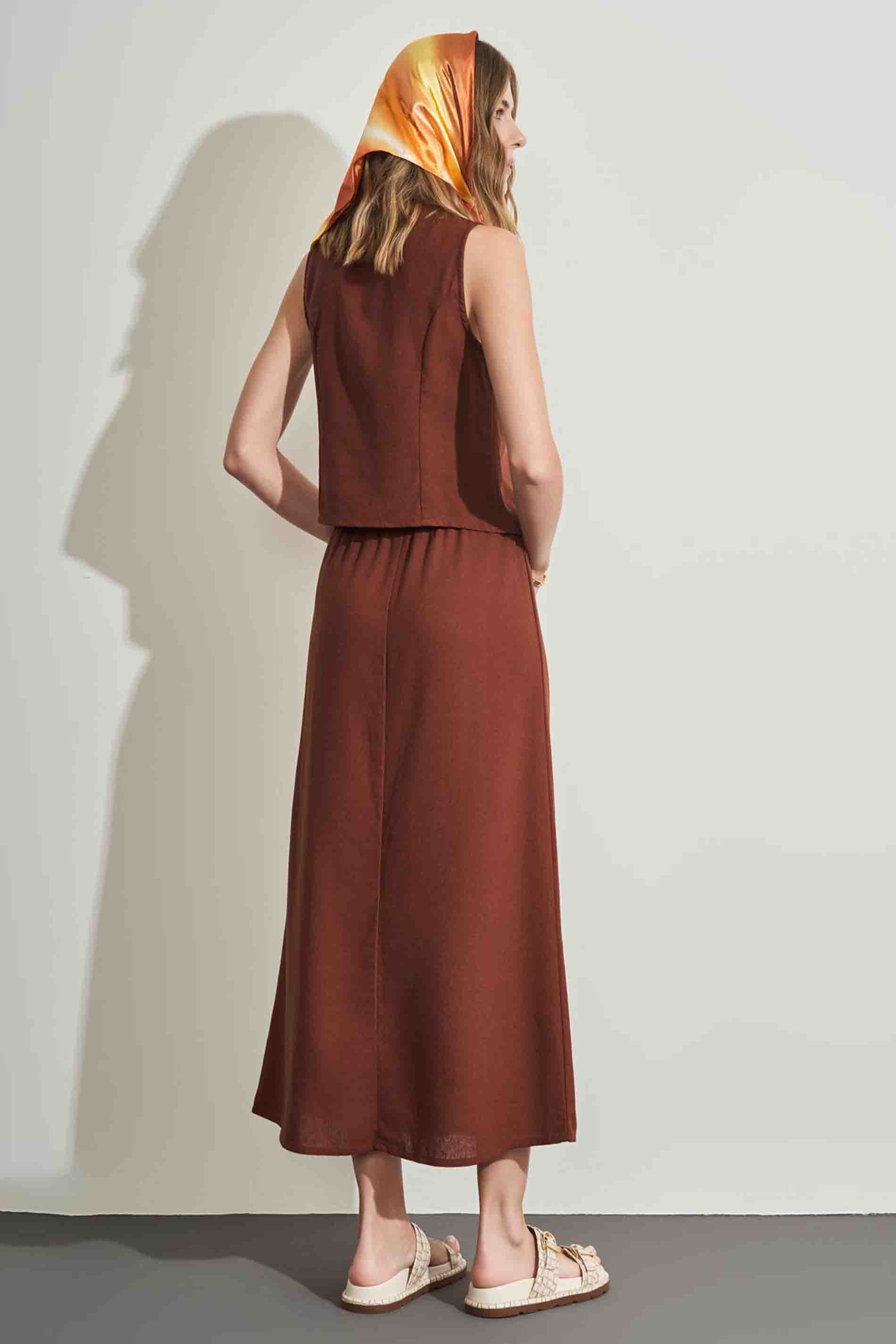 Colete em Linen com Amarração