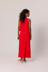 Colete em Linen com Amarração