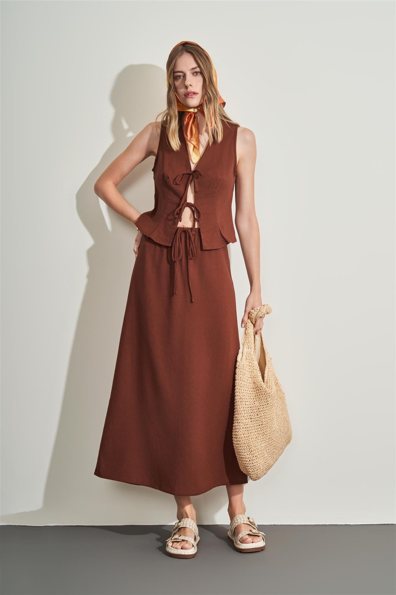 Saia Maxi Midi com Amarração