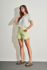 Blusa de manga curta em viscose