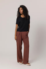 Blusa de manga curta em viscose