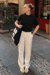 Calça Wide Leg em Plano New Sartorial