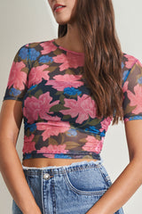Blusa Cropped em Tule