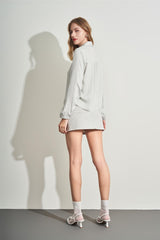 Camisa Manga Longa em Plano Viscose Poá