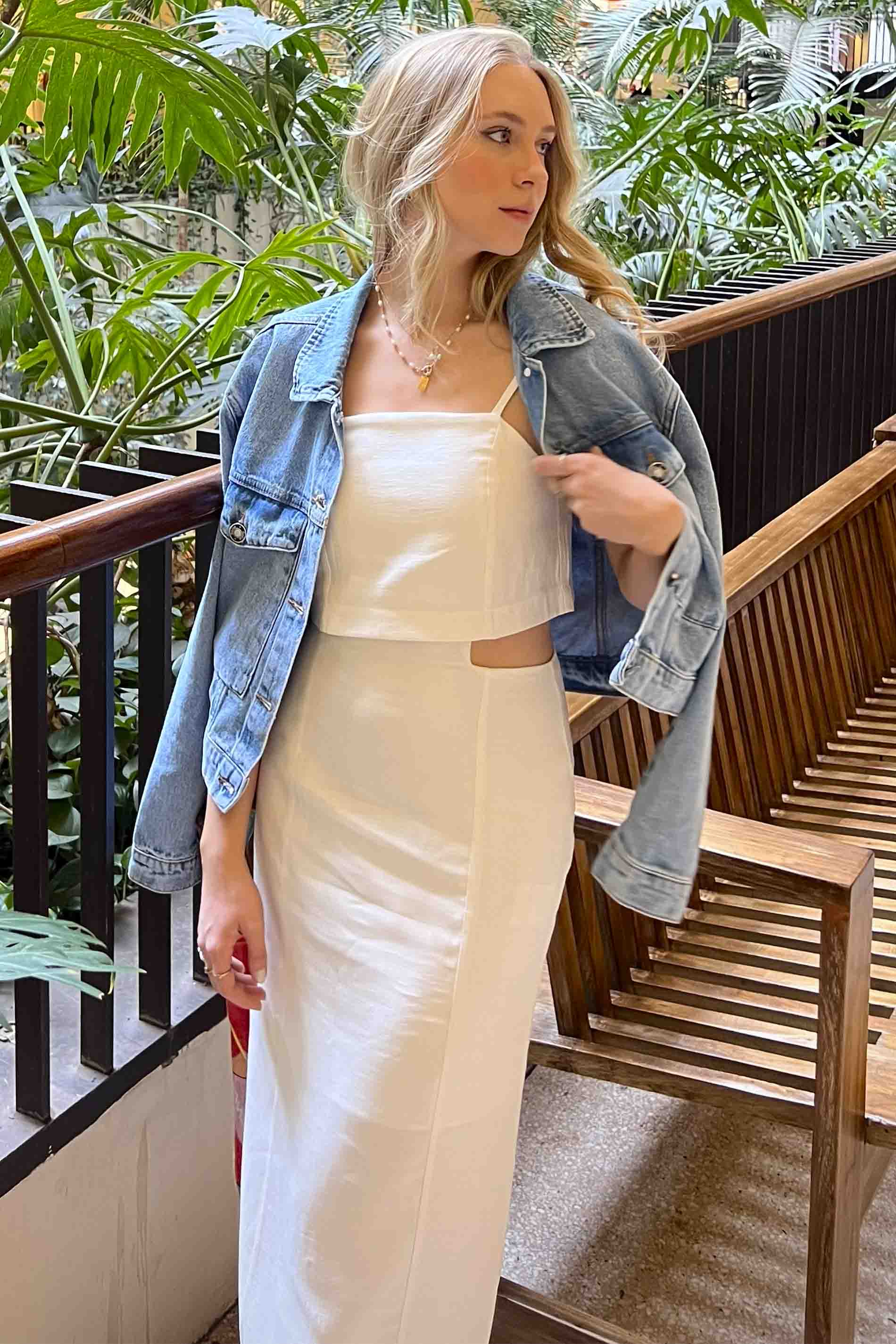 Vestido Midi de Alça em Plano New Sartorial