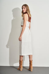 Vestido Midi de Alça em Plano New Sartorial