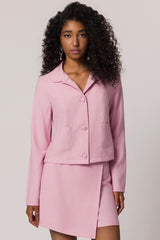 Blazer com Gola Arredondada