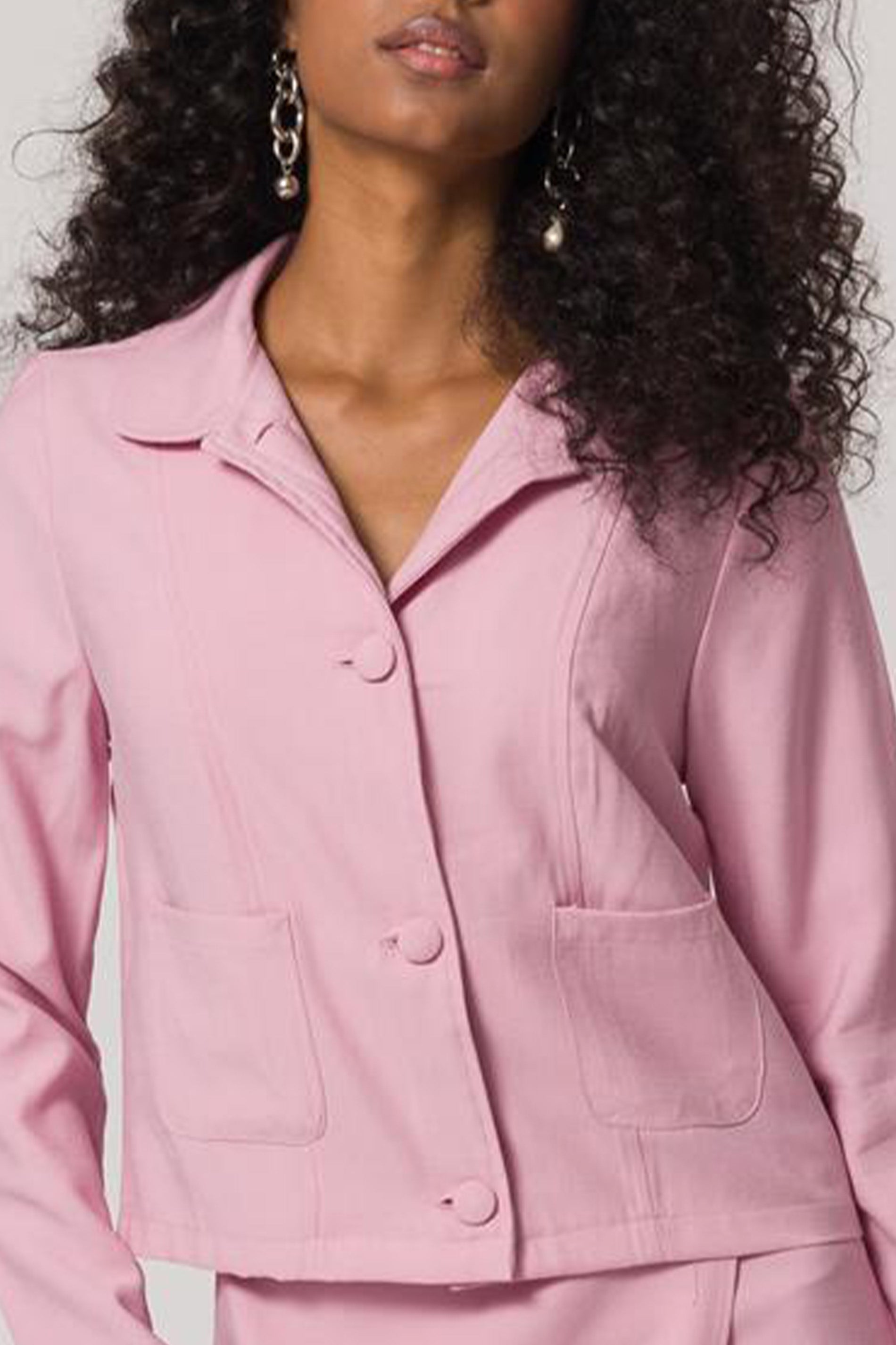 Blazer com Gola Arredondada