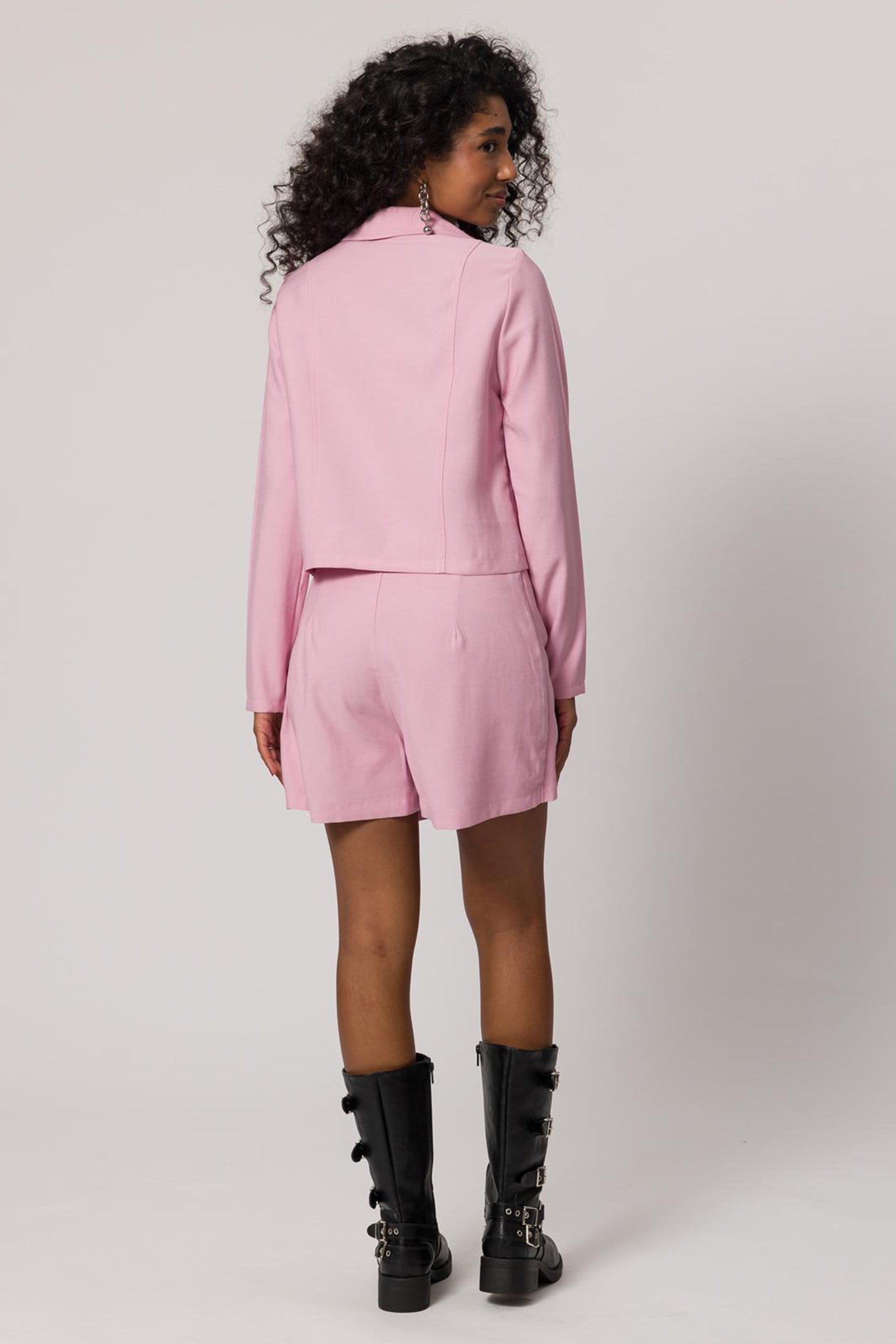 Blazer com Gola Arredondada