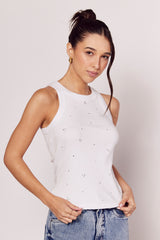 Regata Luminare Canelada com Aplicações de Strass