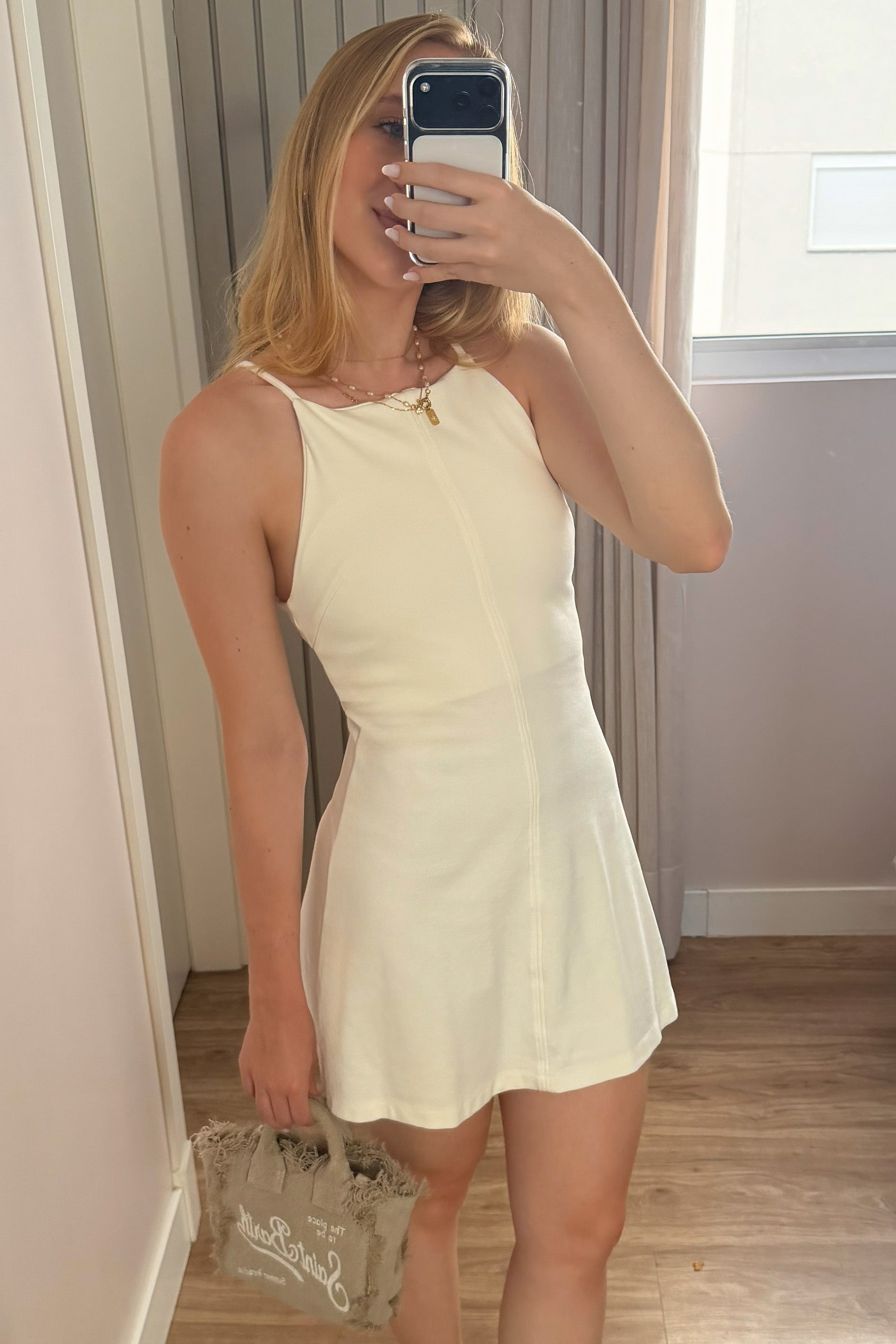 Vestido Curto Notte de Alça em Malha Bodycom
