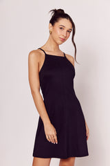 Vestido Curto Notte de Alça em Malha Bodycom