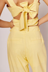 Calça Giornata em Linho com Bolsos Frontais