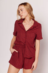 Shorts Giornata em Textura Bordada