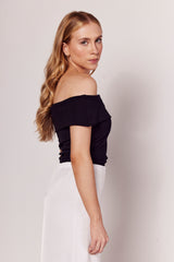 Blusa Ombro a Ombro Luminare com Dobra Larga