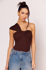 Body de um Ombro Notte em Poliamida